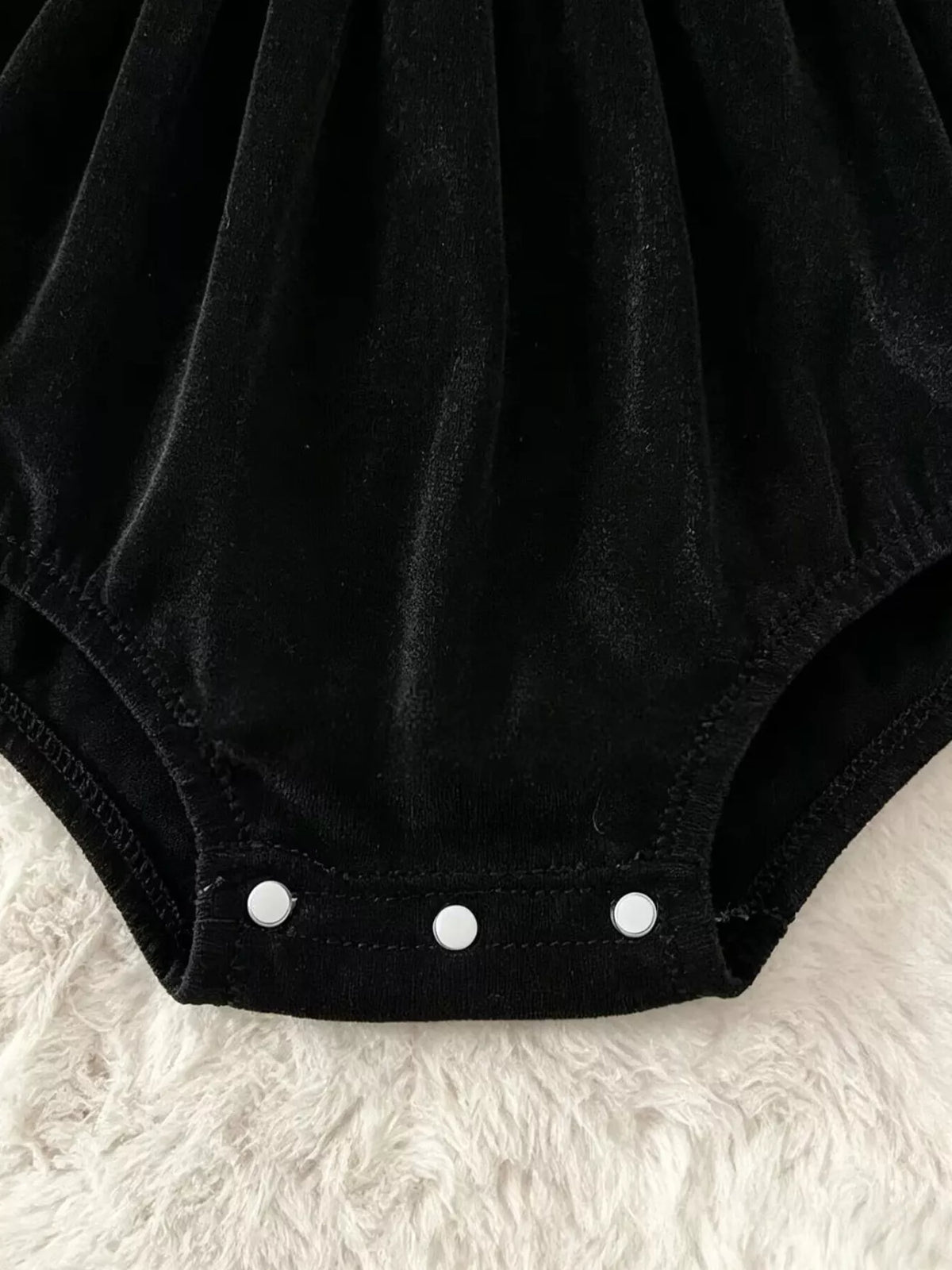 Children's Halloween 'BOO' Ghost Velvet Bodysuit Dress and Bow Headband Set