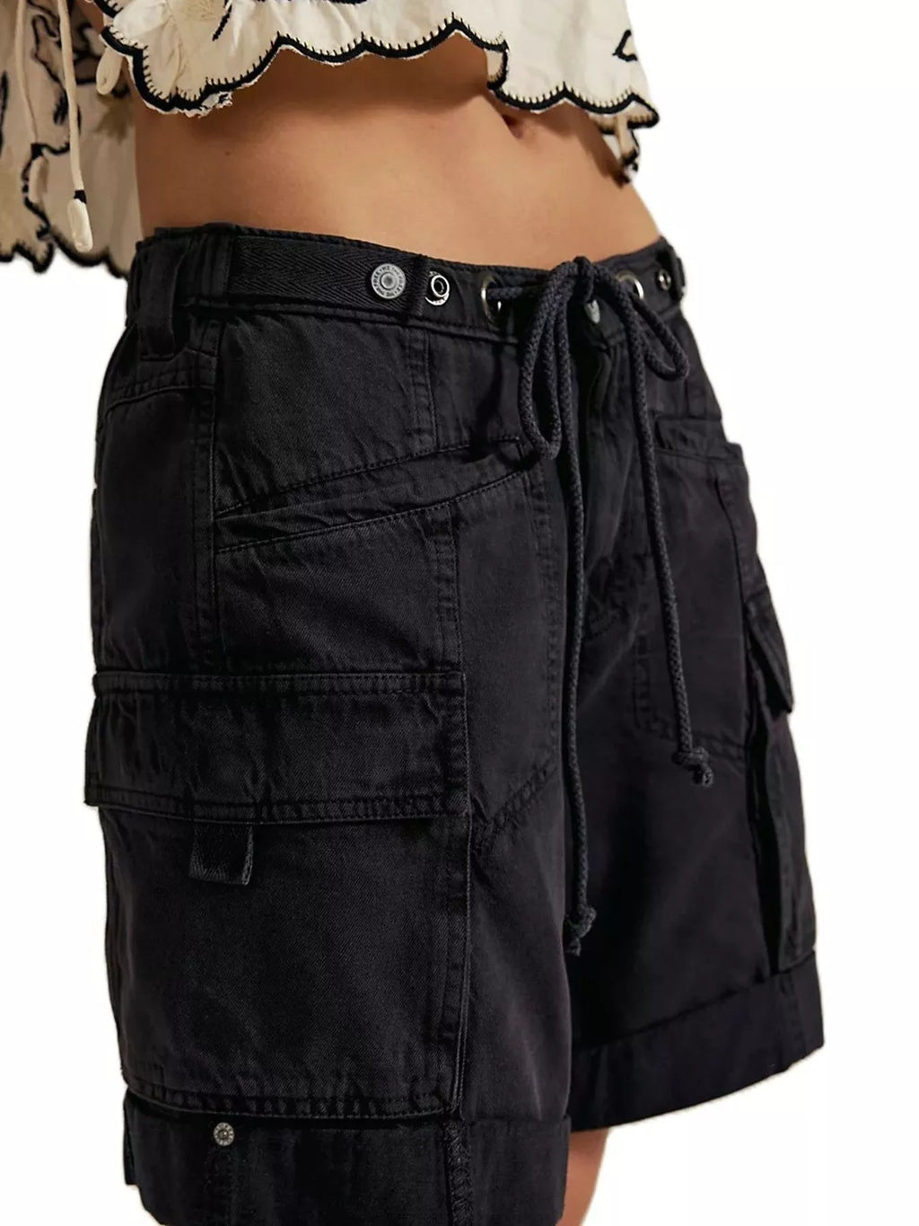 Drawstring Cargo Shorts