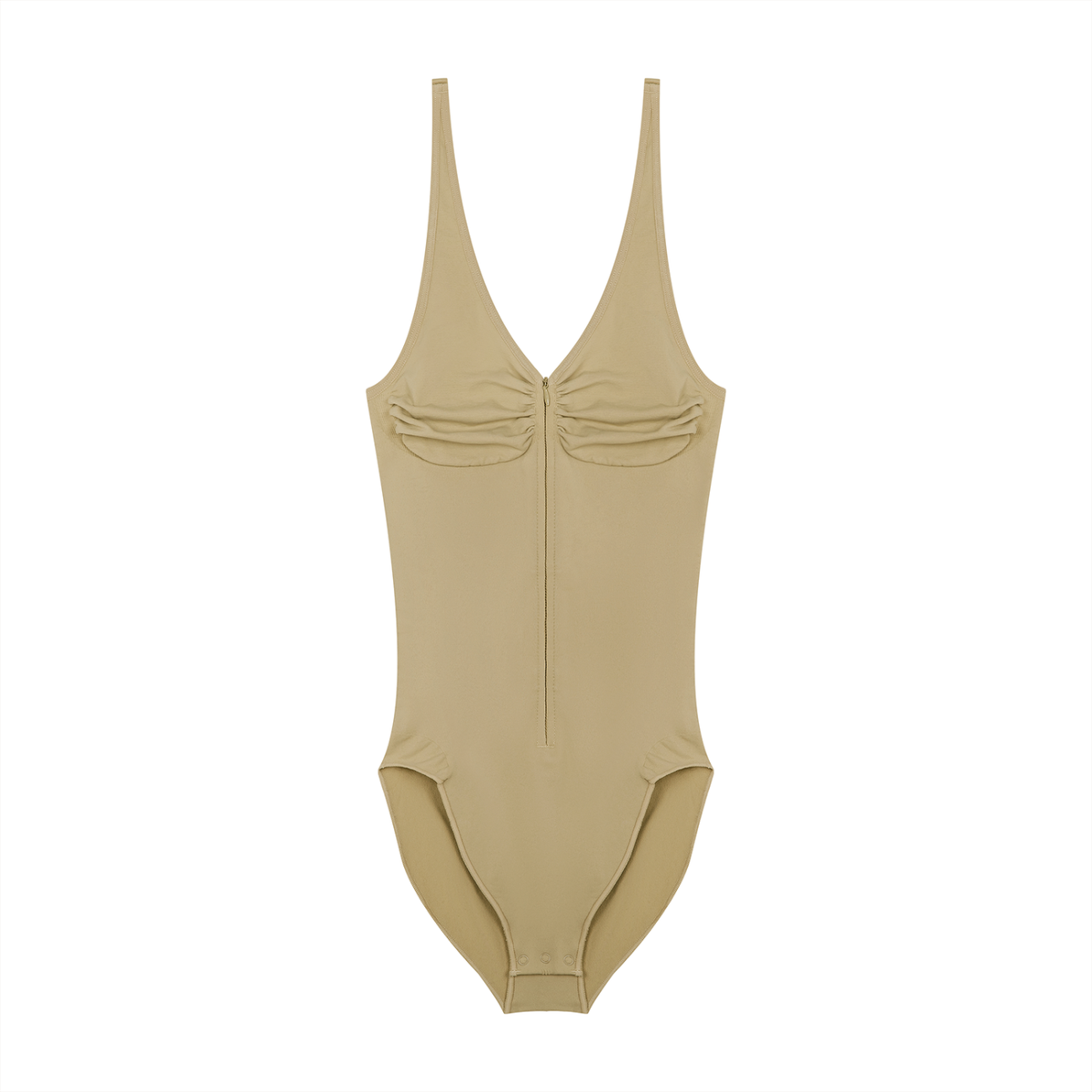 Loki & Ivy Women’s Full-Zip Ruched Bodysuit