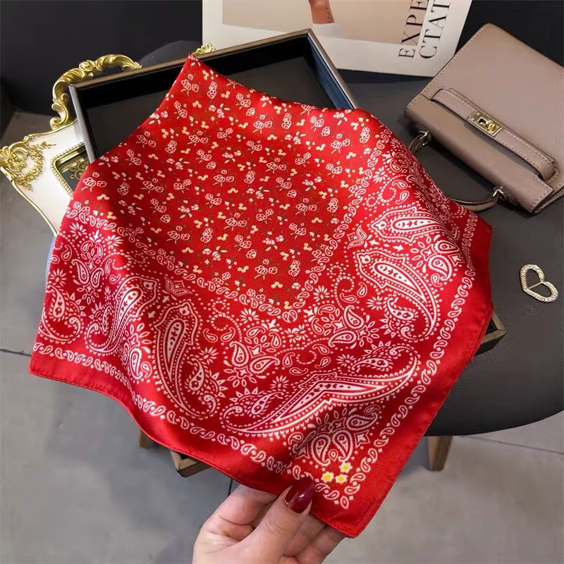 Square Scarf Womens Fashionable Small Neckerchief 70cm