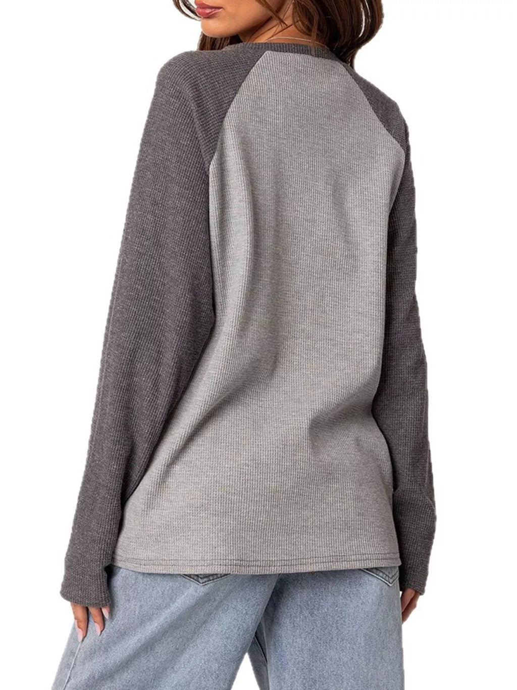 Color-Block Raglan Long Sleeve T-Shirt