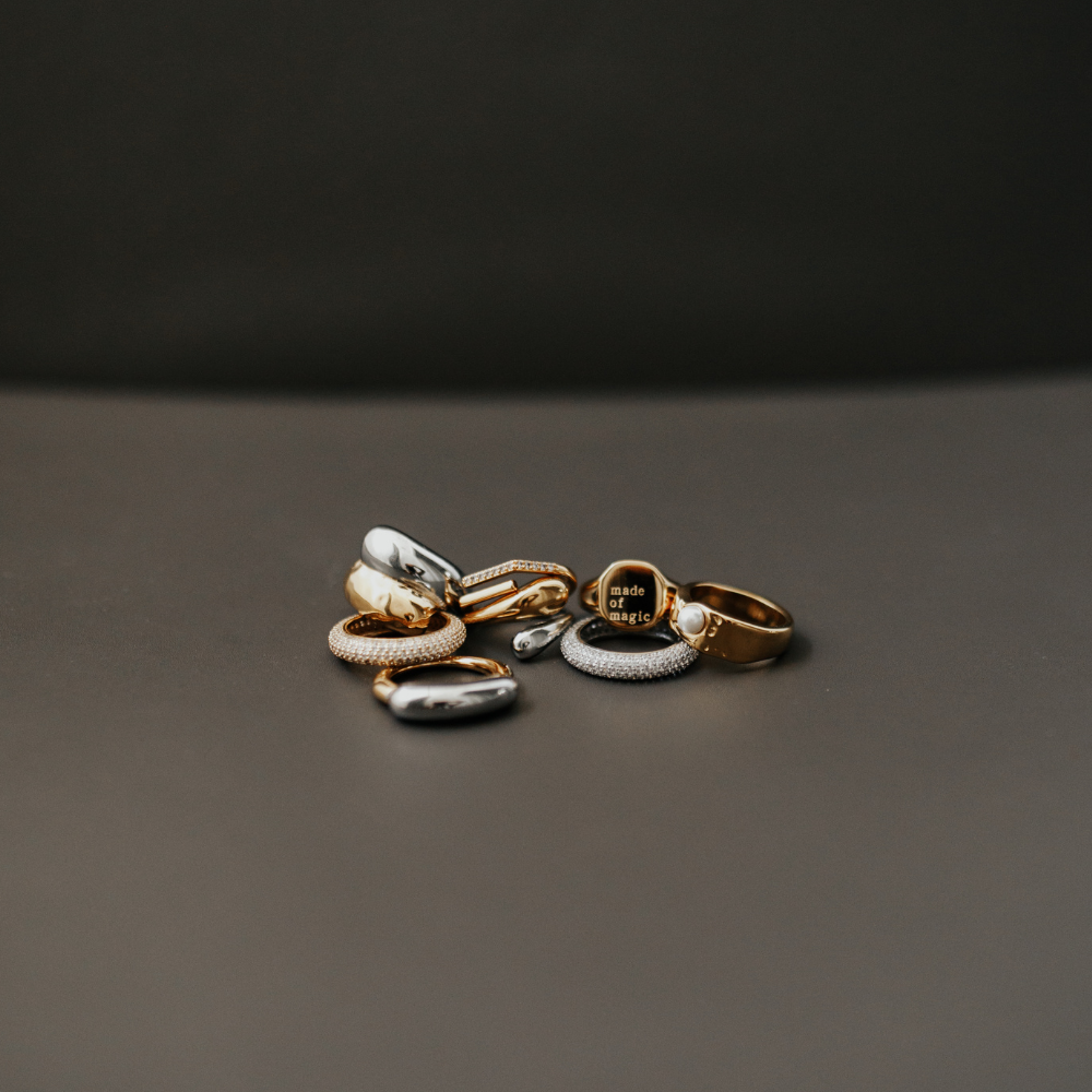 Rain Mixed Metal Ring