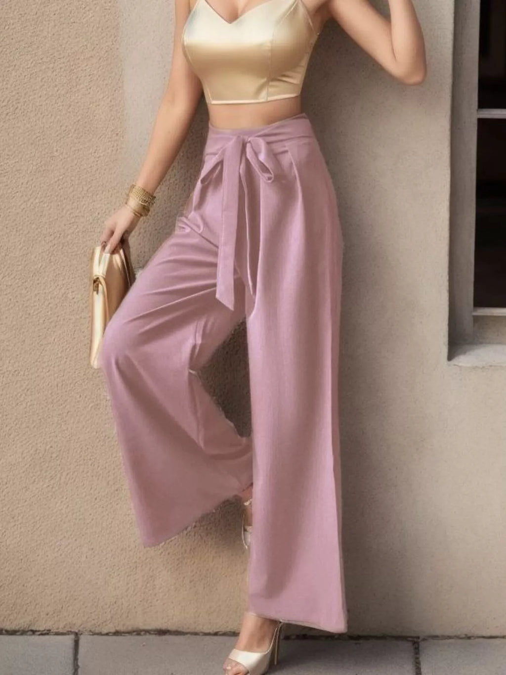 High-Waisted Wide-Leg Pants