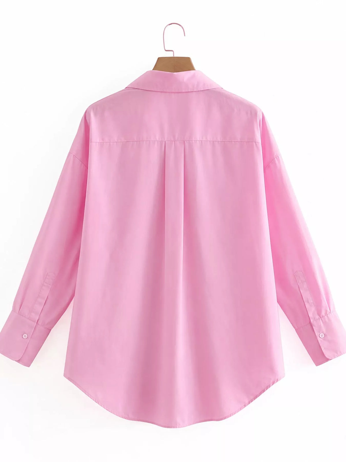 Full Size Oversized Button-Down Long Sleeve Shirt Plus Size