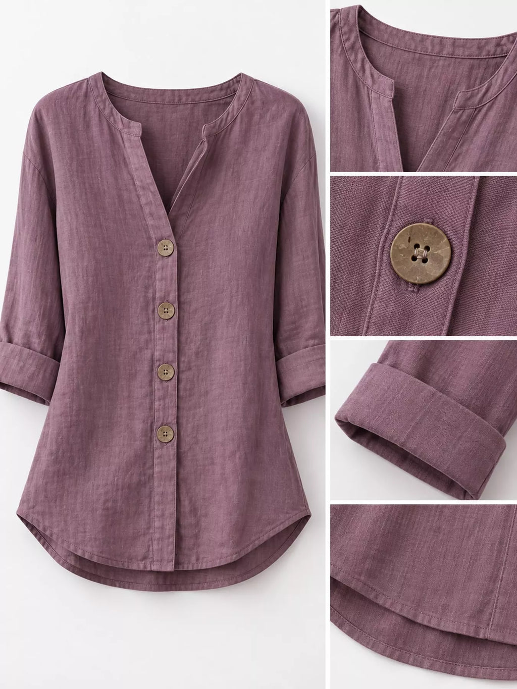 Notched Button Down Shirt