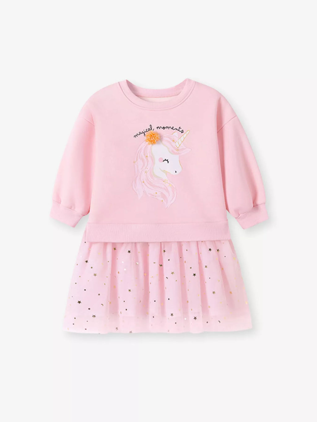 Children's Unicorn Graphic Sweatshirt Tulle Tutu Dress