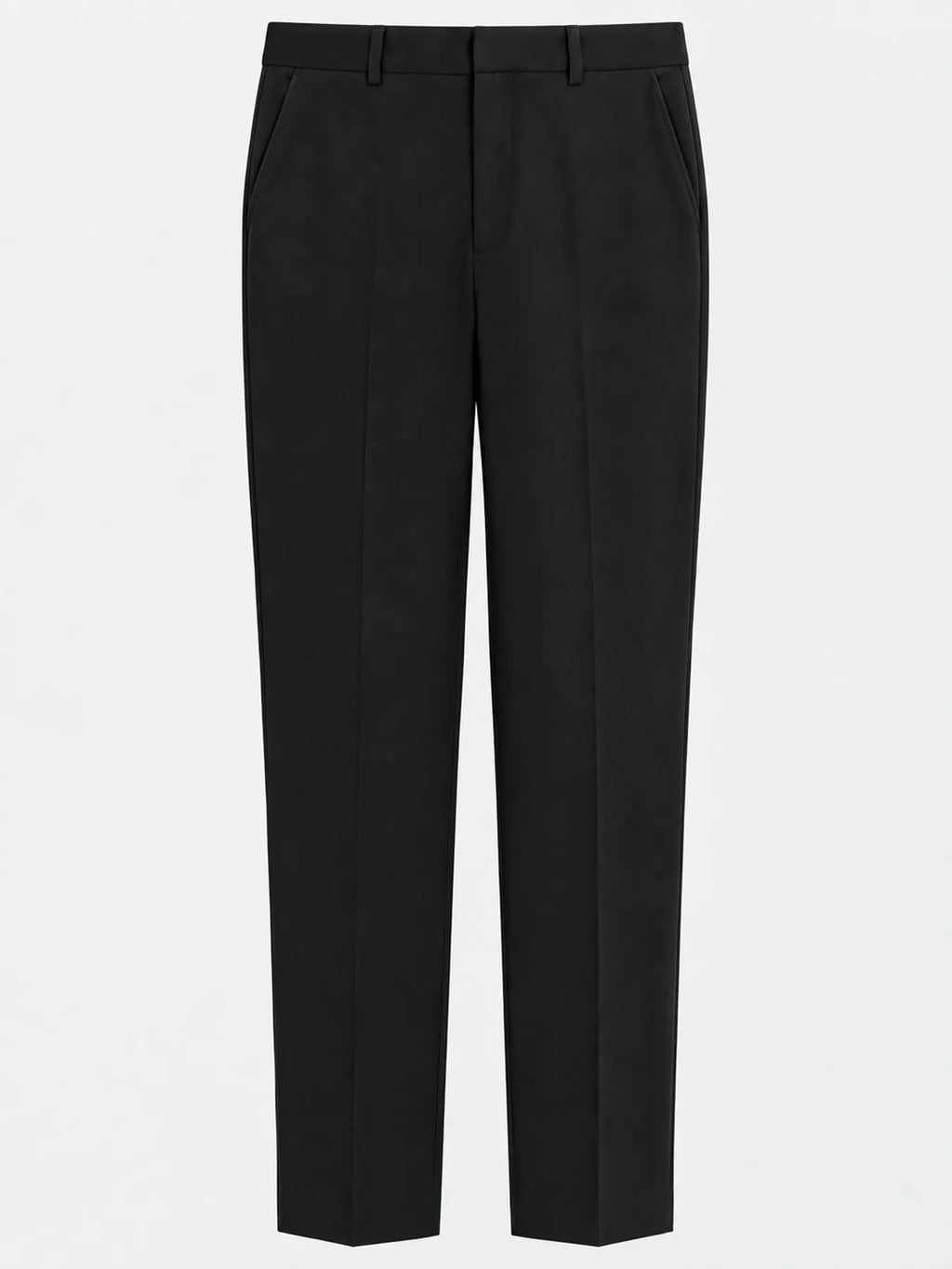 High-Waisted Straight Slim-Fit Pants