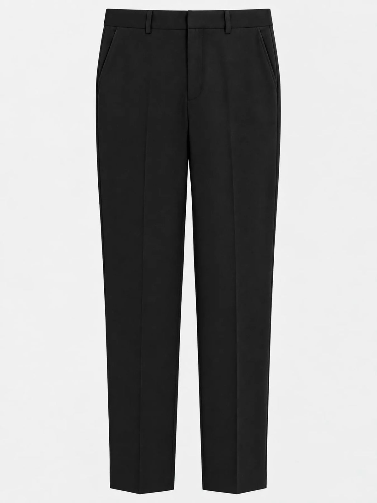 High-Waisted Straight Slim-Fit Pants