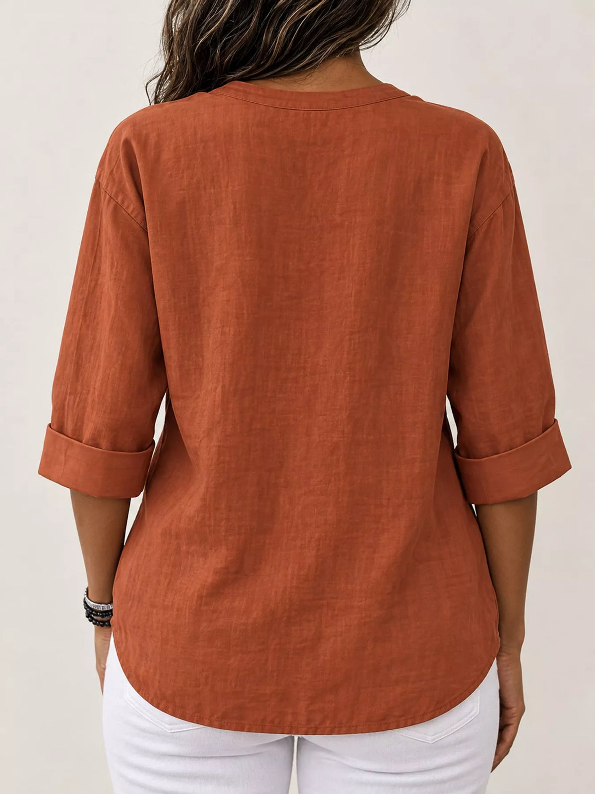 Notched Button Down Shirt