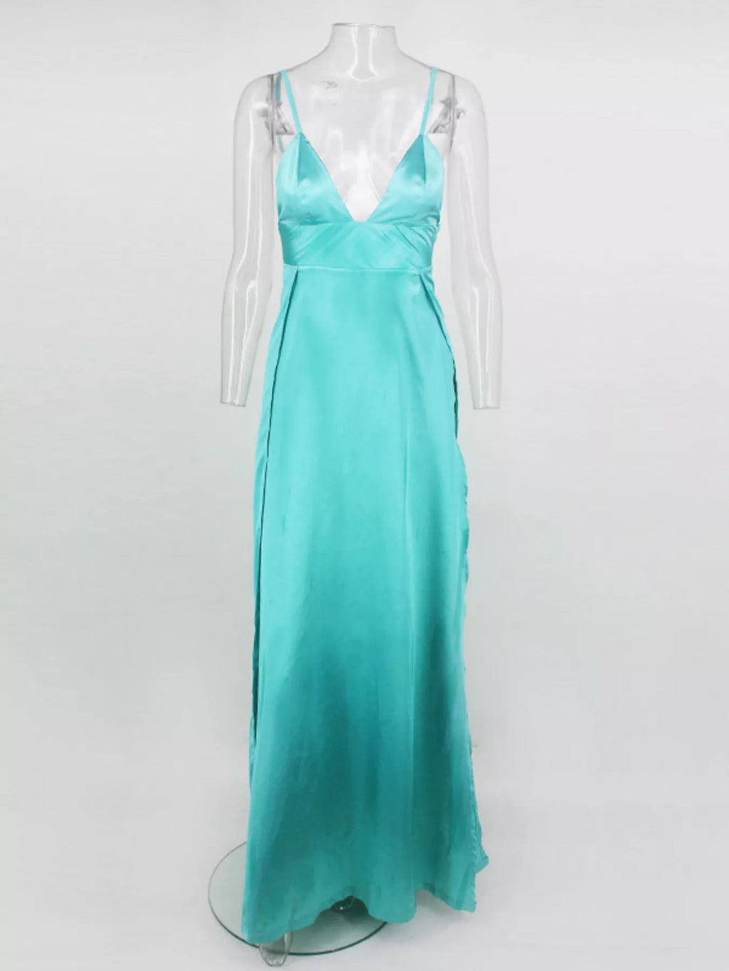High-Slit Spaghetti Strap Maxi Dress