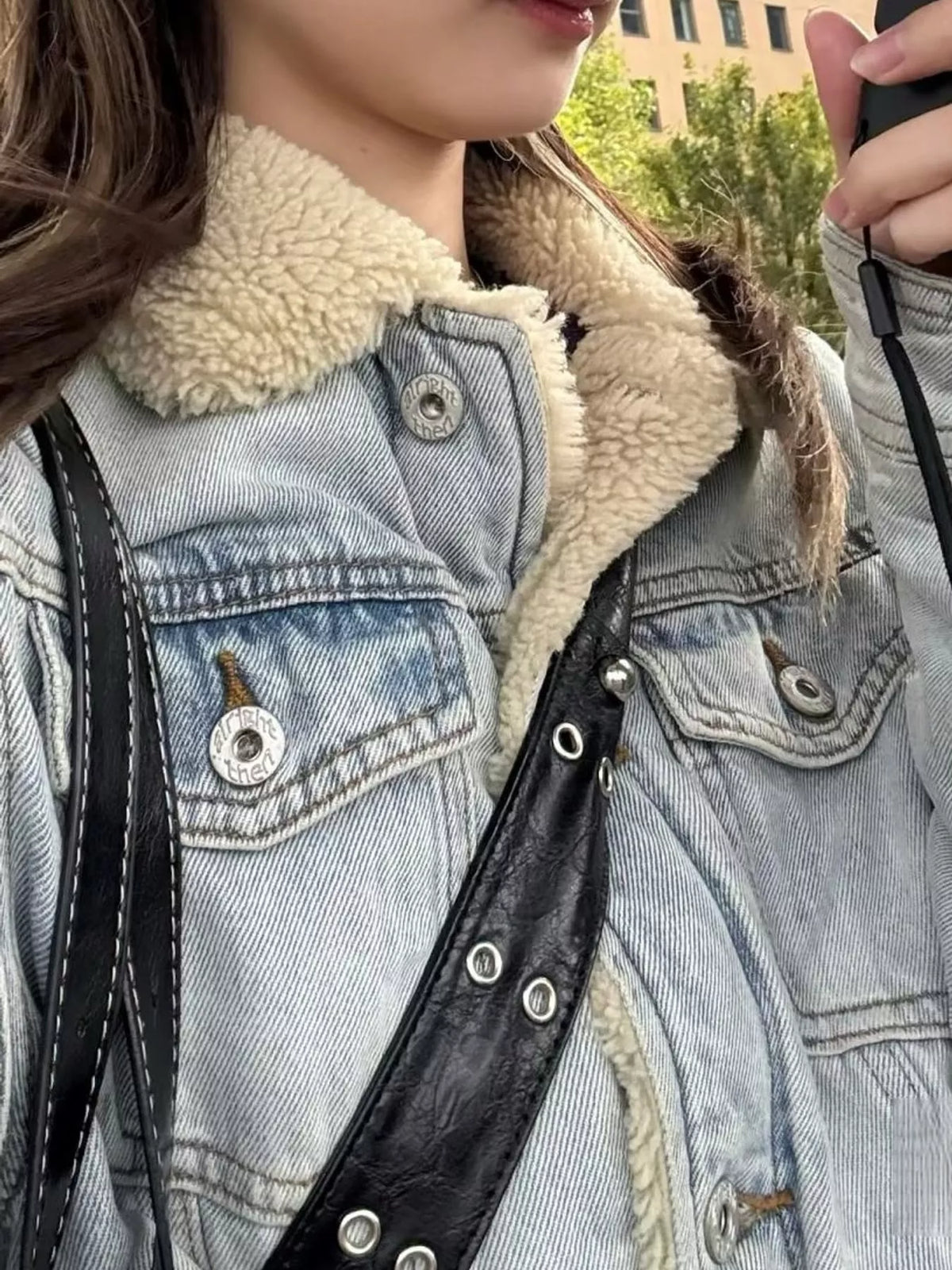 Sherpa-Lined Denim Jacket