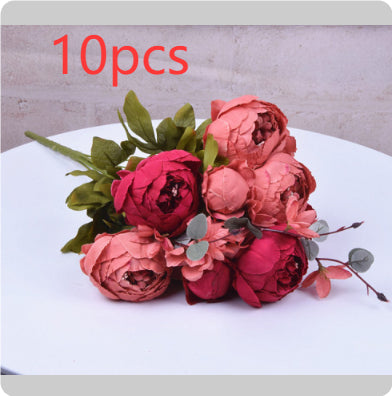 13 Core-spun Peony Decorative Flowers Artificial Flowers Artificial Flowers