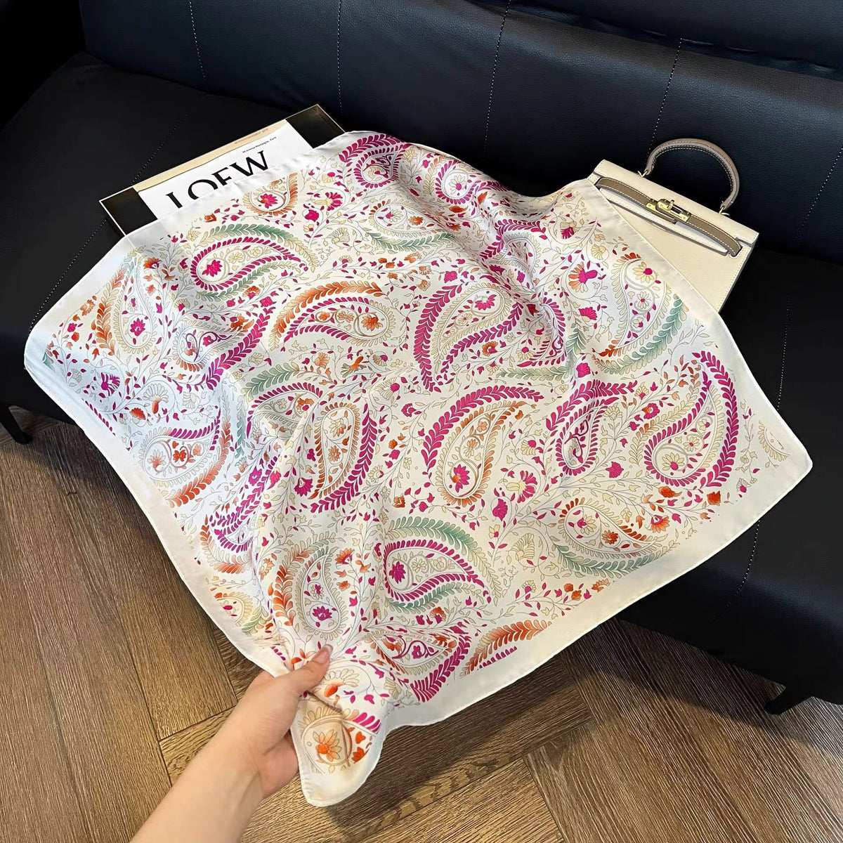 Square Scarf Womens Fashionable Small Neckerchief 70cm