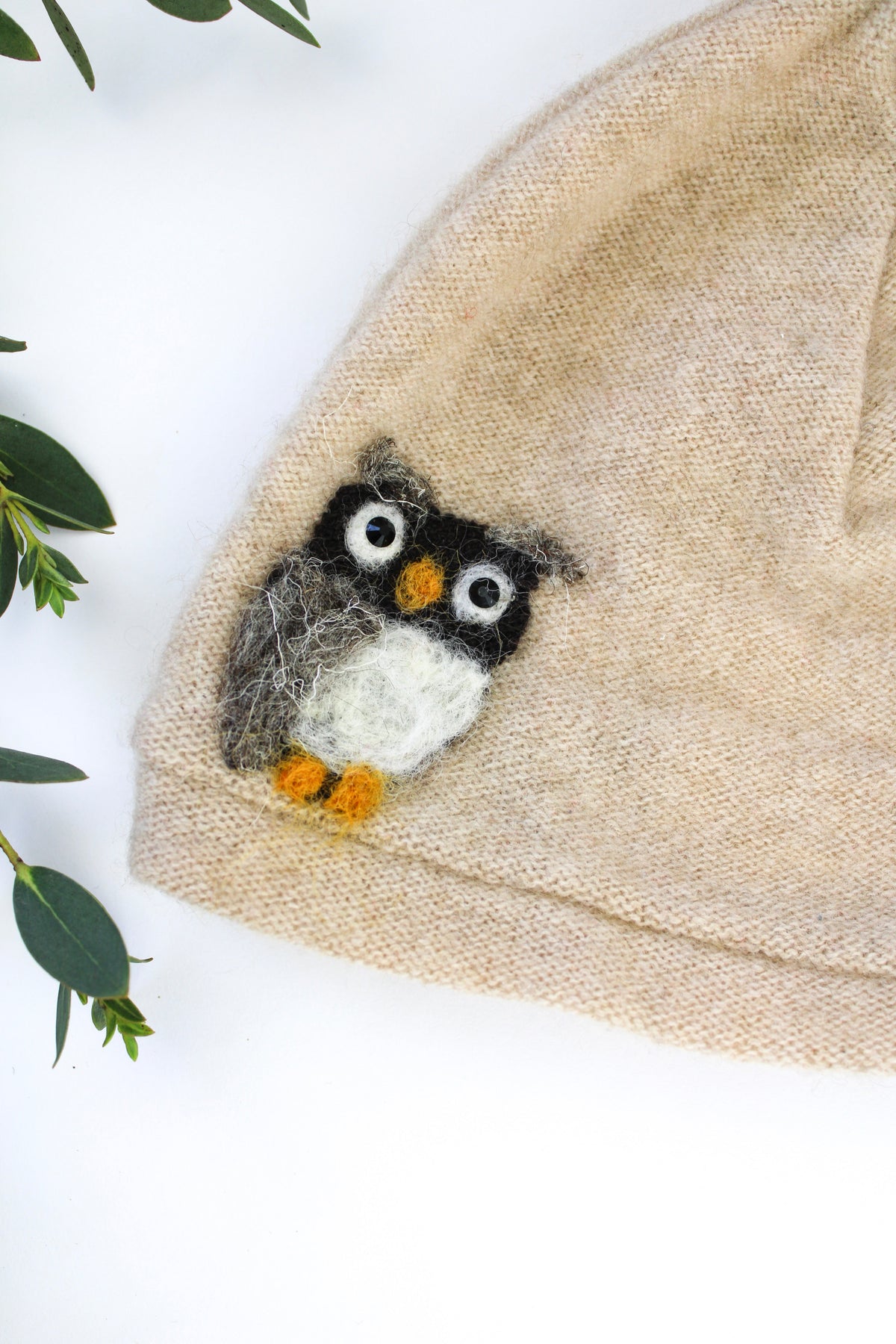 Owl Cashmere Hat - Baby