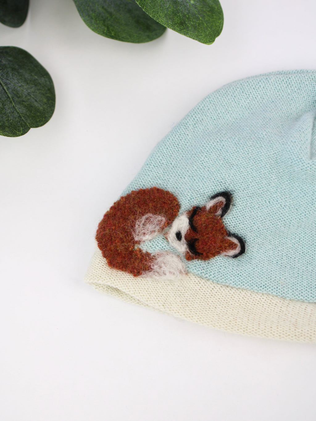 Sleeping Fox Cashmere Hat - Newborn