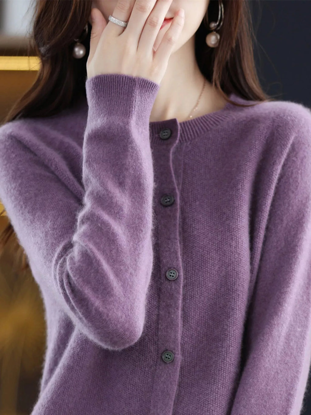 Button-Down Long Sleeve Cardigan