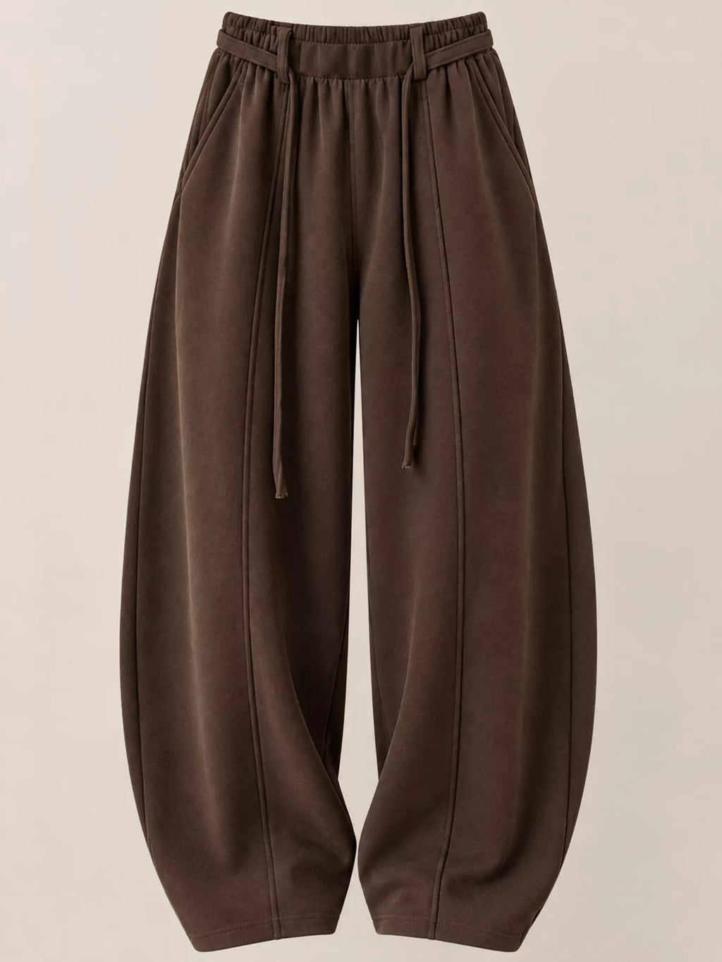 Drawstring Wide-Leg Casual Pants