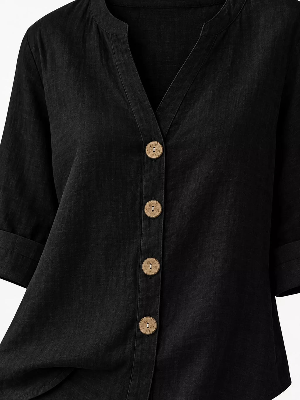 Notched Button Down Shirt