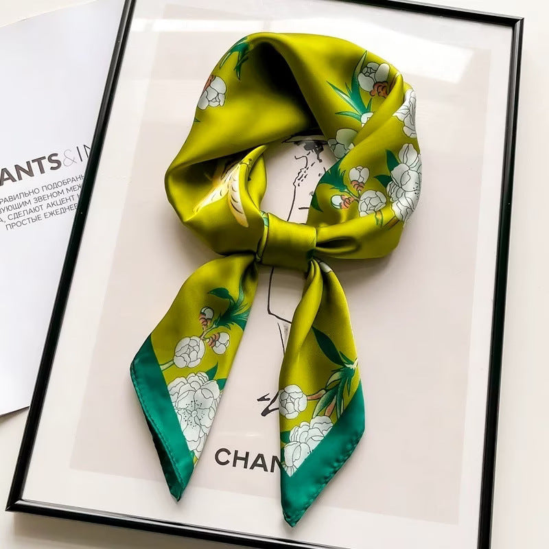 Square Scarf Womens Fashionable Small Neckerchief 70cm