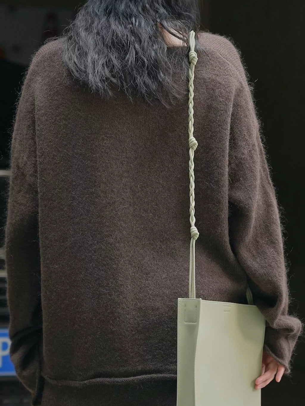 Round Neck Dropped Shoulder Sweater