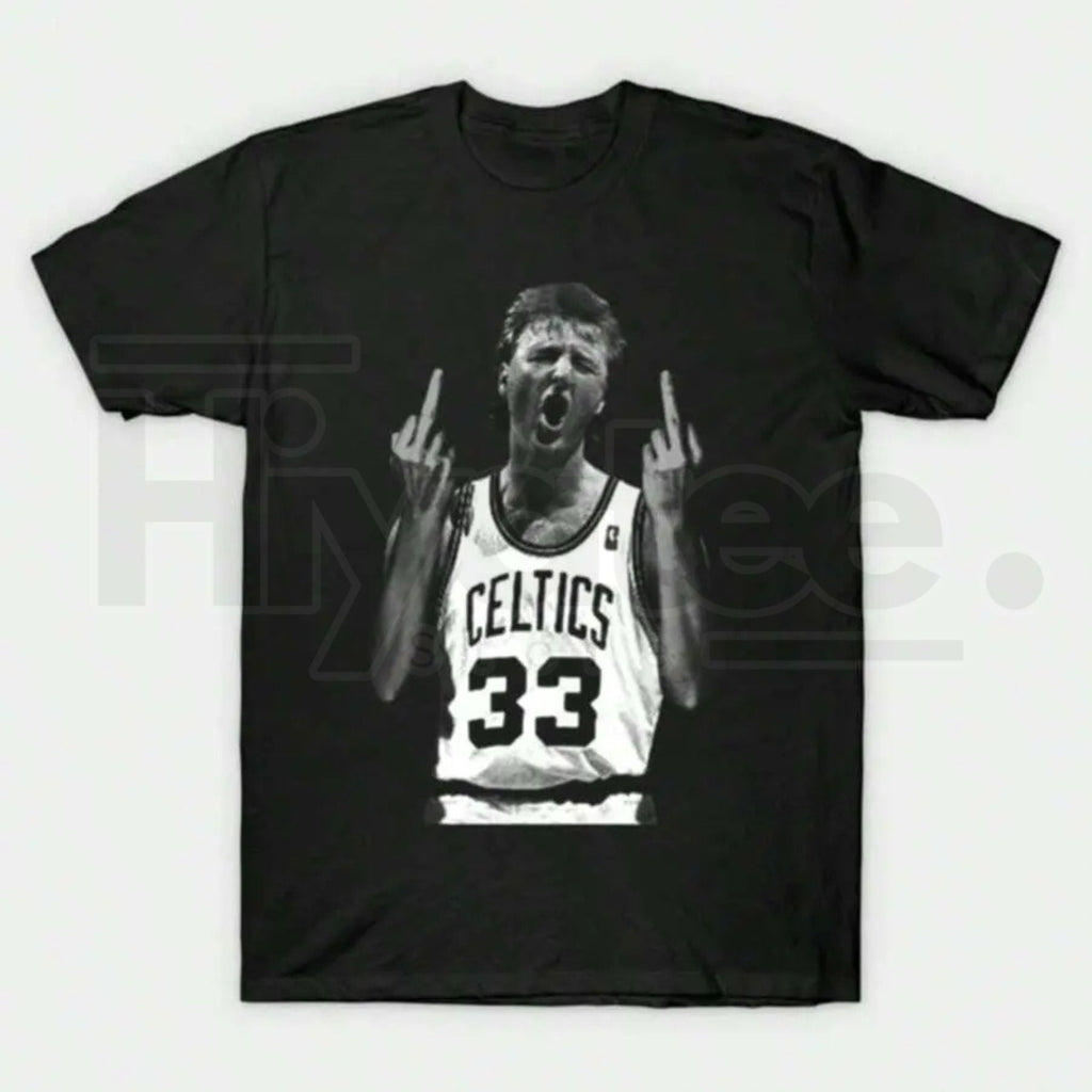 "Larry Legend" Retro 90s – Larry Bird Black Vintage Graphic Top