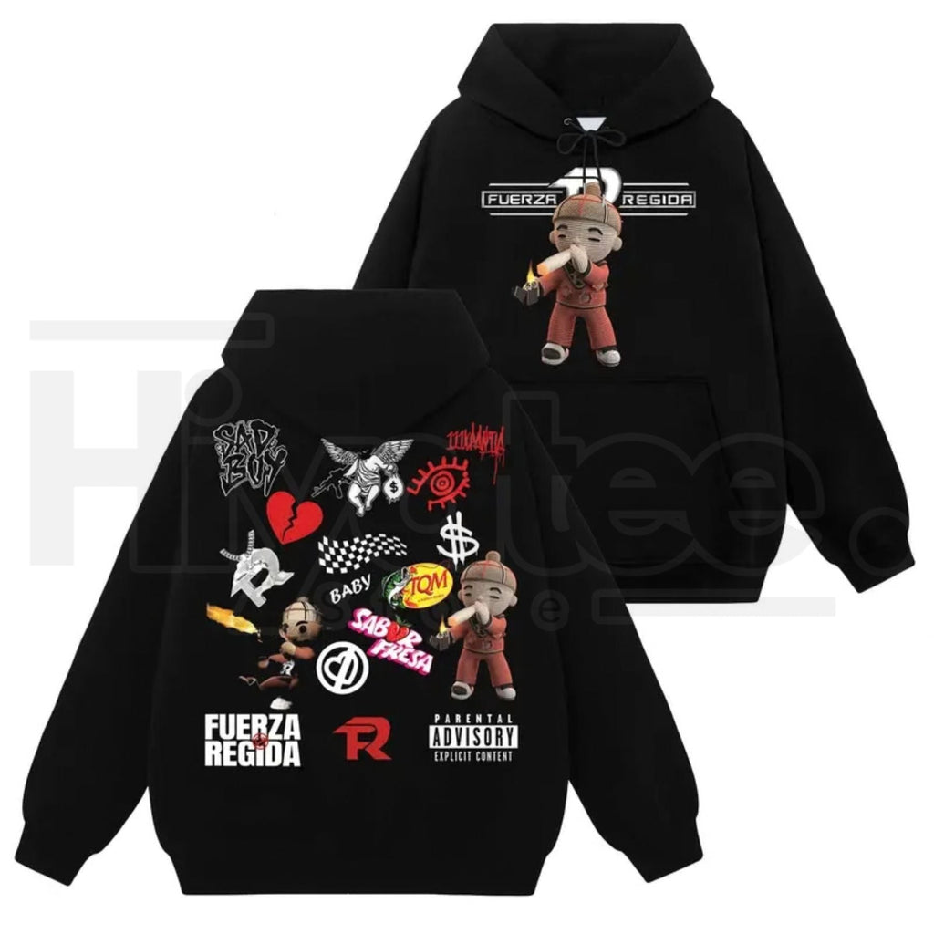 Vintage Fuerza Regida "All Top Songs" Graphic Tee – Latino Streetwear Merch