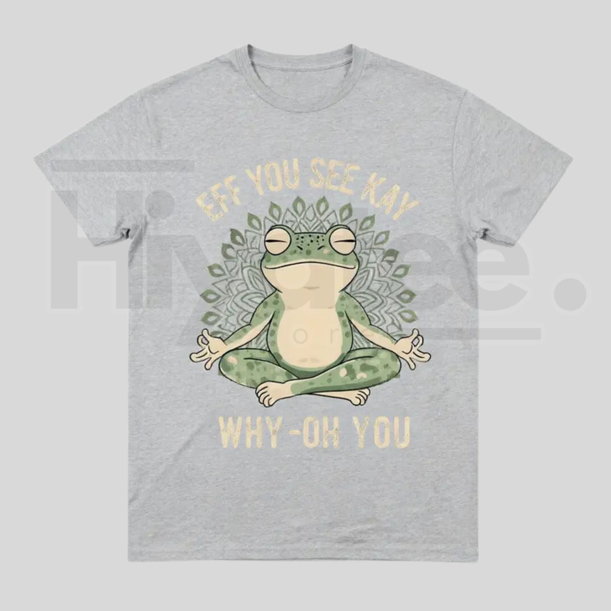 "EFF YOU SEE KAY" Frog Meditation – Funny Retro Sarcastic Graphic Top