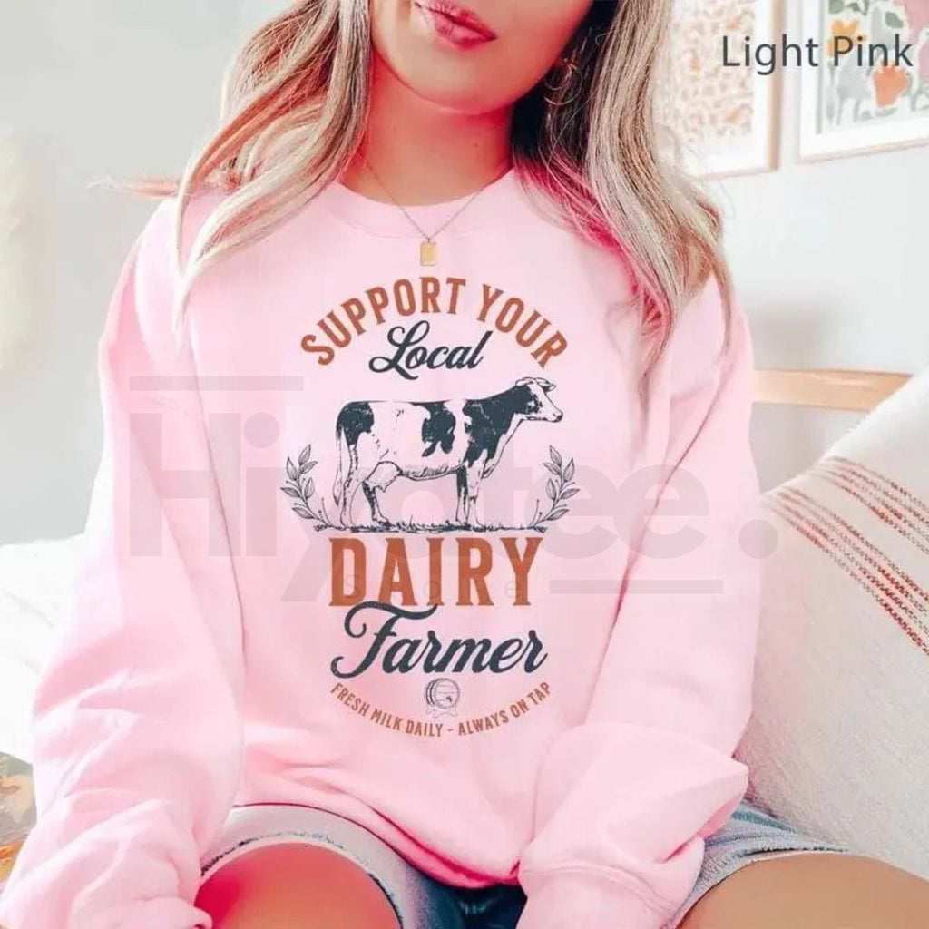 Eat Local Breastfeeding Sweatshirt: Funny Moms Boobery Crewneck for Nursing Moms