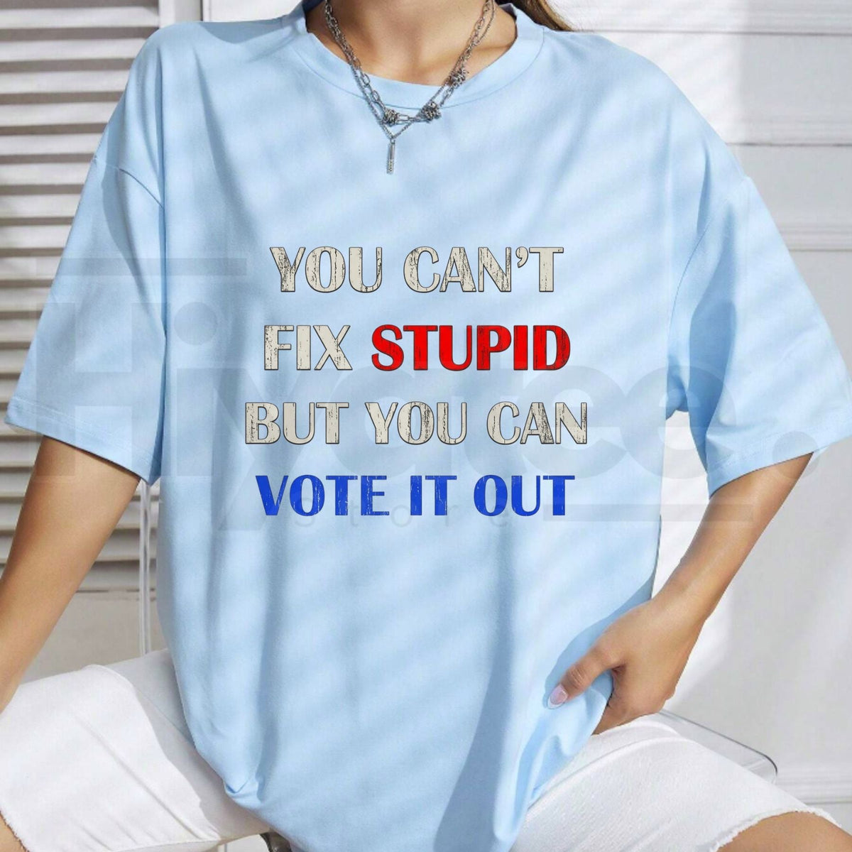 You Can't Fix Stupid But You Can Vote It Out T-Shirt – Political Graphic Cotton Tee