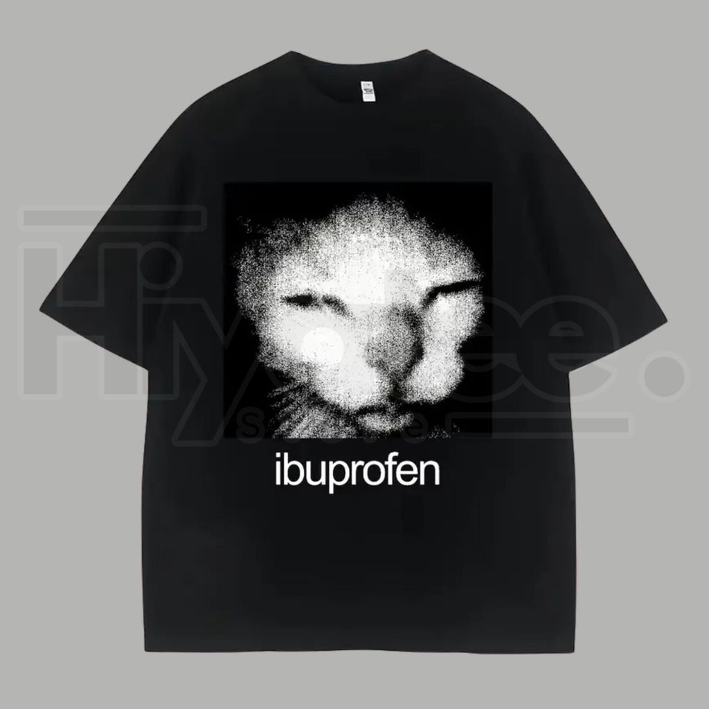 "Ibuprofen Cat Meme" – Funny Vintage Y2K Streetwear Graphic Top
