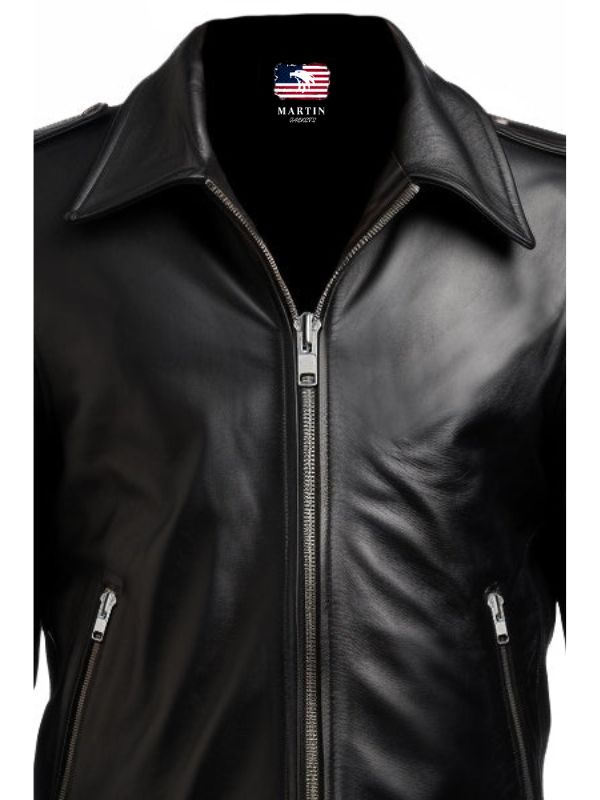 Men's Vintage Black Leather Jacket