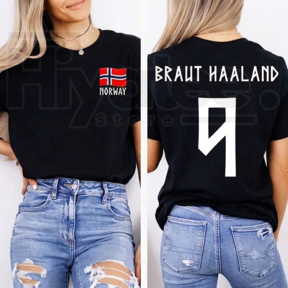 Retro Haaland 9 Norway Soccer Unisex Tee – Erling Haaland Patriotic Fan Shirt