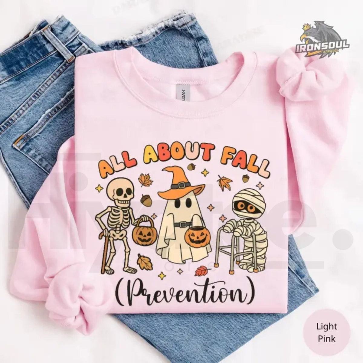 All About Fall Prevention Sweatshirt – Funny Physical Therapy PT OT Graphic Crewneck, Healthcare Worker Gift