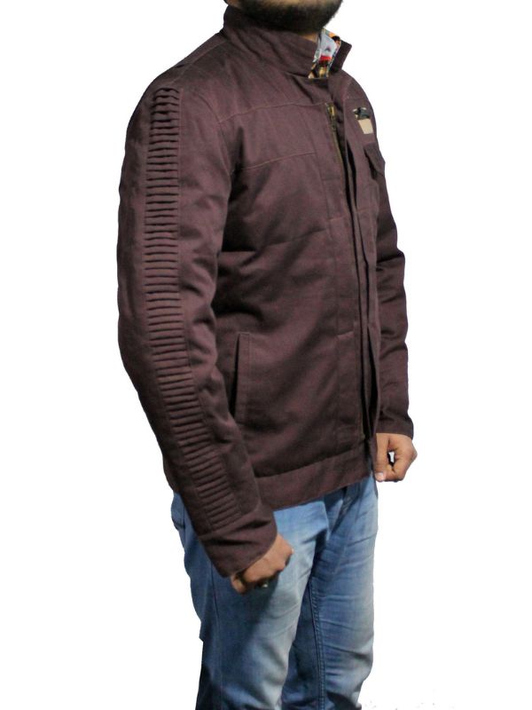 Men Stylish Cotton Jacket - Dark Brown