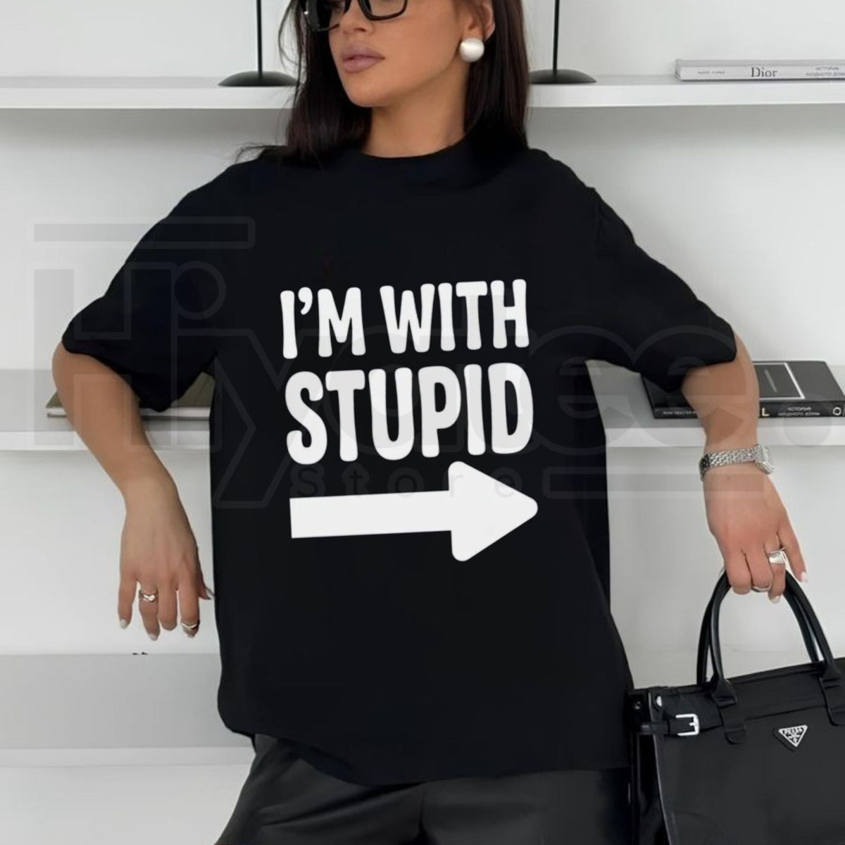 I'm With Stupid Funny Couple T-Shirt – Matching Arrow Graphic Tee