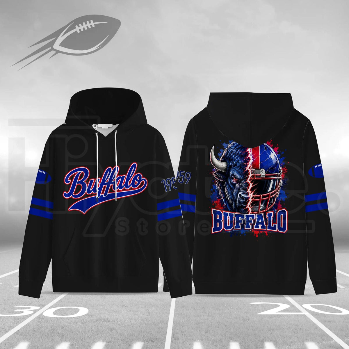 Unisex Football City Graphic Hoodie – Hometown Sports Pullover