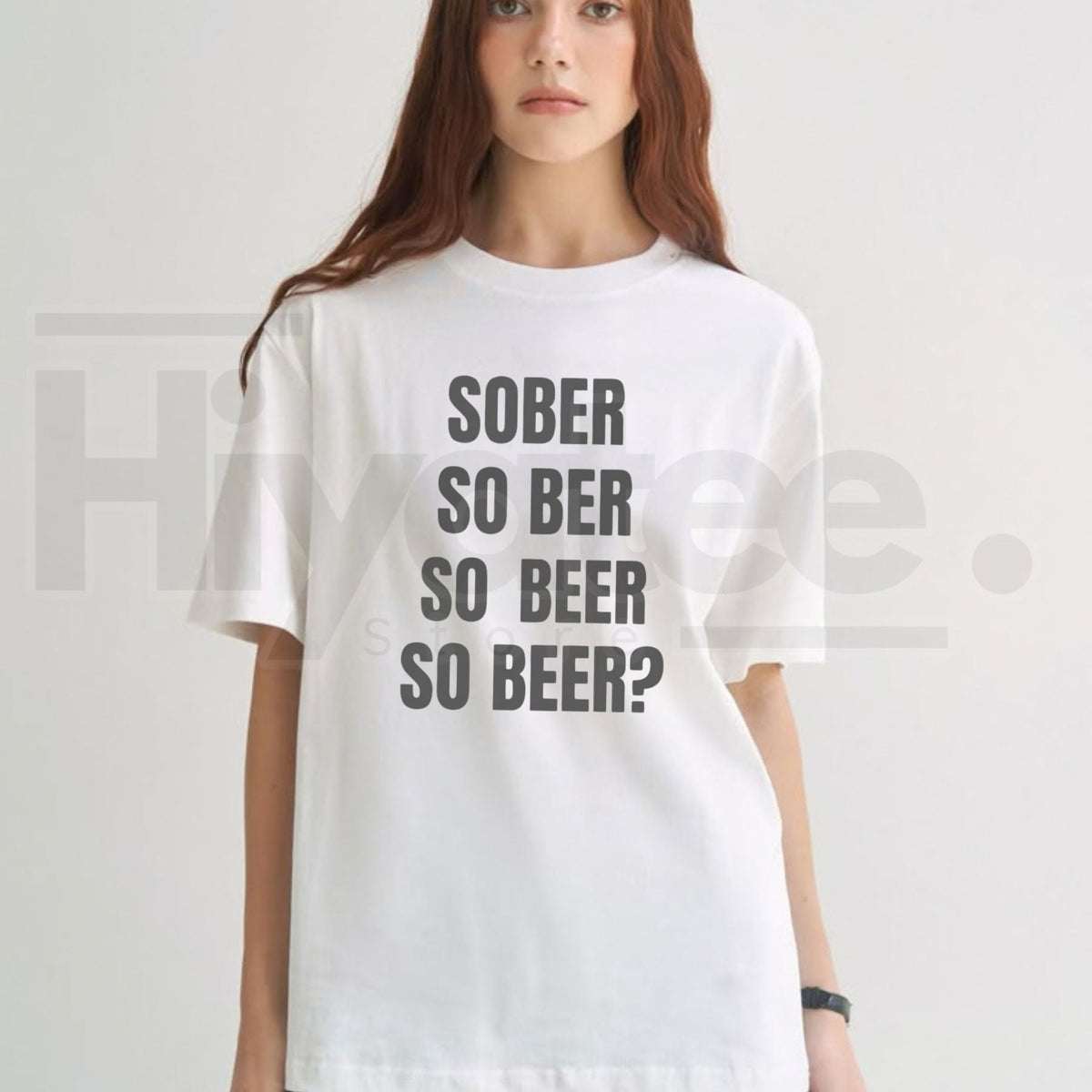 Sober So Ber So Beer So Beer? T-Shirt – Funny Drinking Pun Vintage Graphic Tee