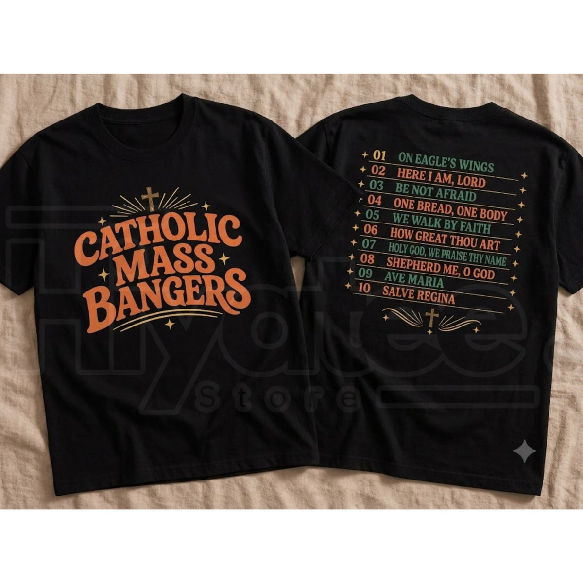Catholic Mass Bangers T-Shirt – Funny Church Hymn & Faith Graphic Tee