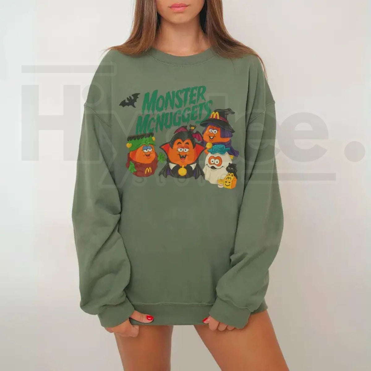 Vintage Halloween Nuggets Sweatshirt – 90s Spooky Monster Nuggets Crewneck, Retro Summerween Graphic Shirt