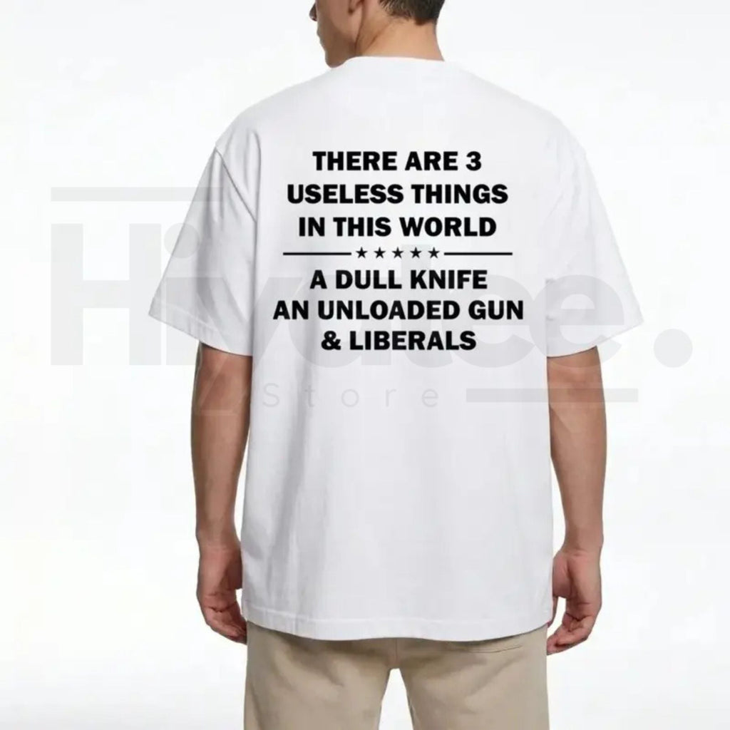 "3 Useless Things" – Funny Sarcastic Republican Vintage Graphic Top