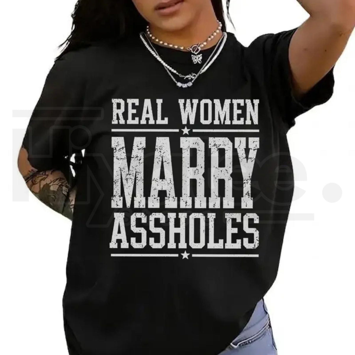 Real Women Marry Shirt & She Married Me Tee – Couples Matching T-Shirt