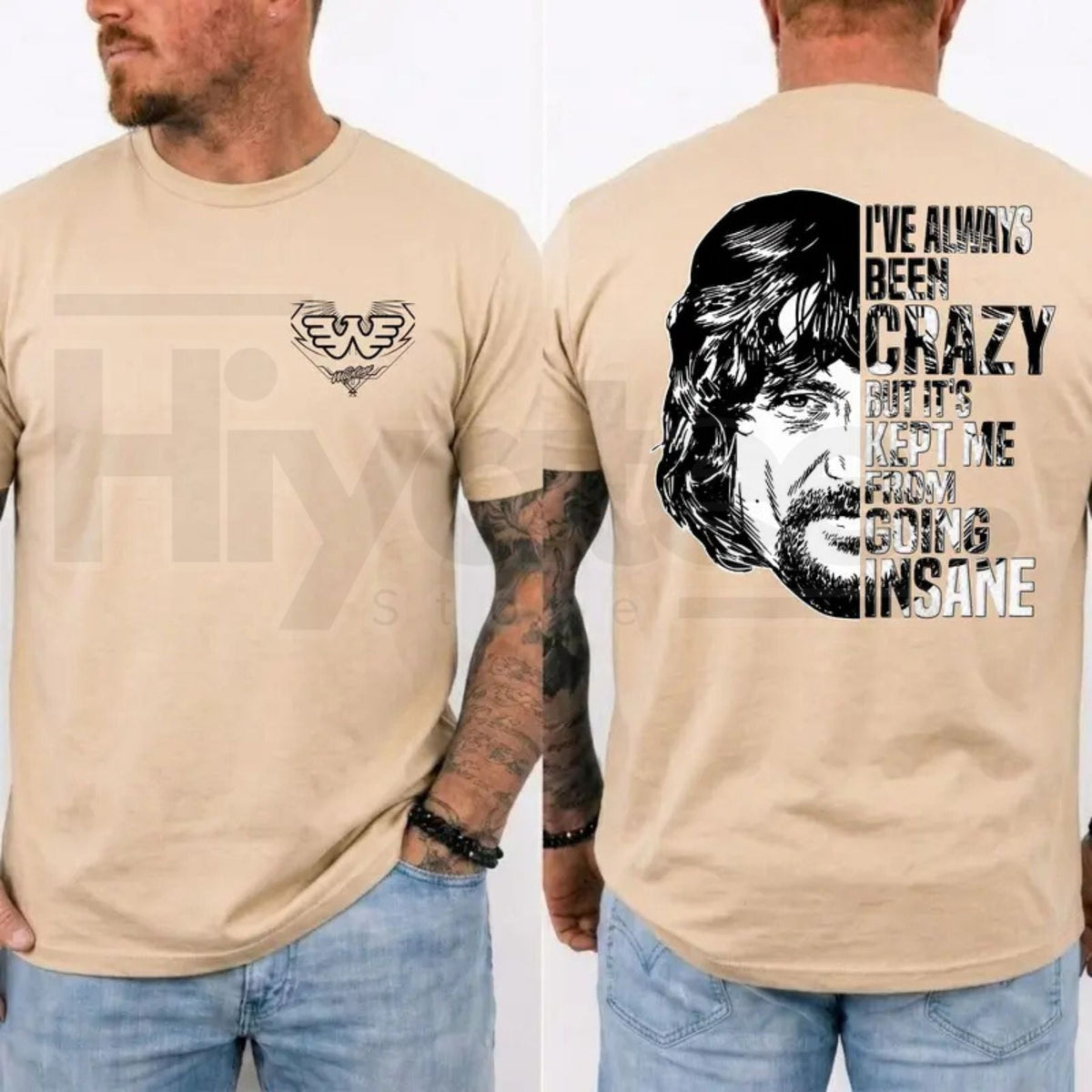 Waylon Jennings I've Always Been Crazy T-Shirt – Vintage Outlaw Country Tee