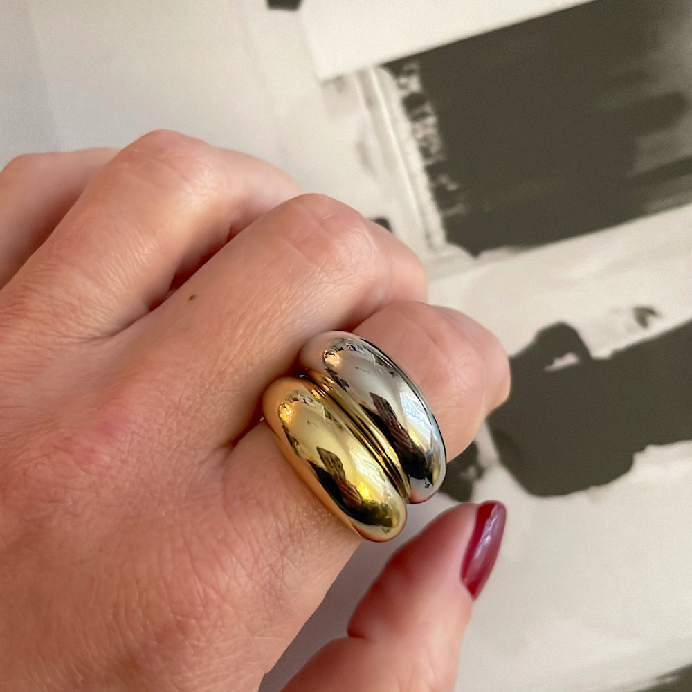 Rain Mixed Metal Ring