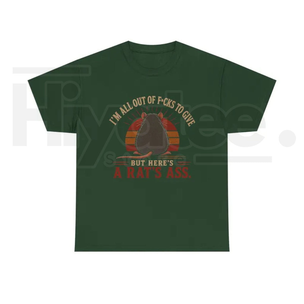 I'm All Out of F*cks to Give Rat T-Shirt – Funny Vintage Rat Graphic Tee