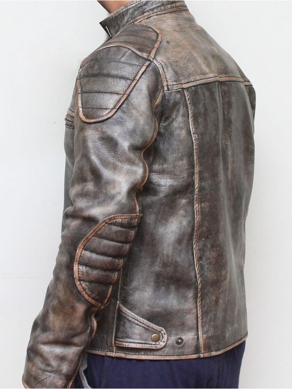Men's Vintage Leather Biker Jacket