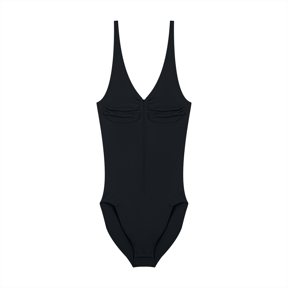 Loki & Ivy Women’s Full-Zip Ruched Bodysuit