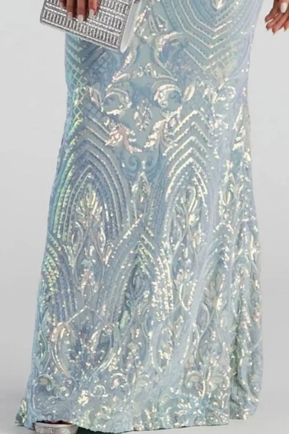 Sequin Mermaid Evening Maxi Cami Dress