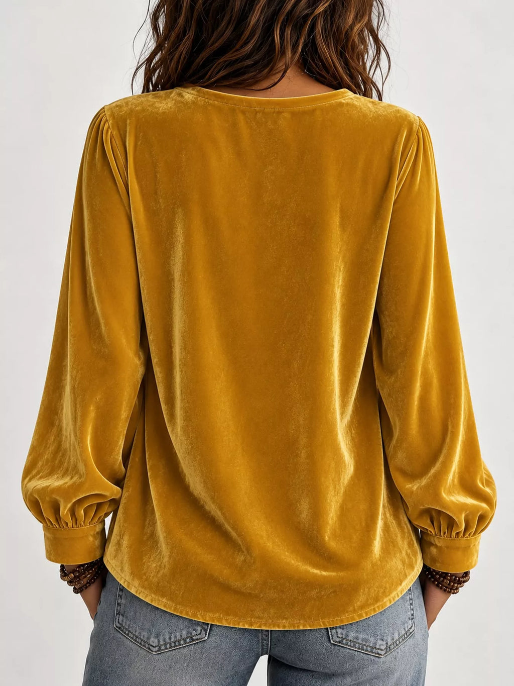 Front Bow Tie Detail V-Neck Top
