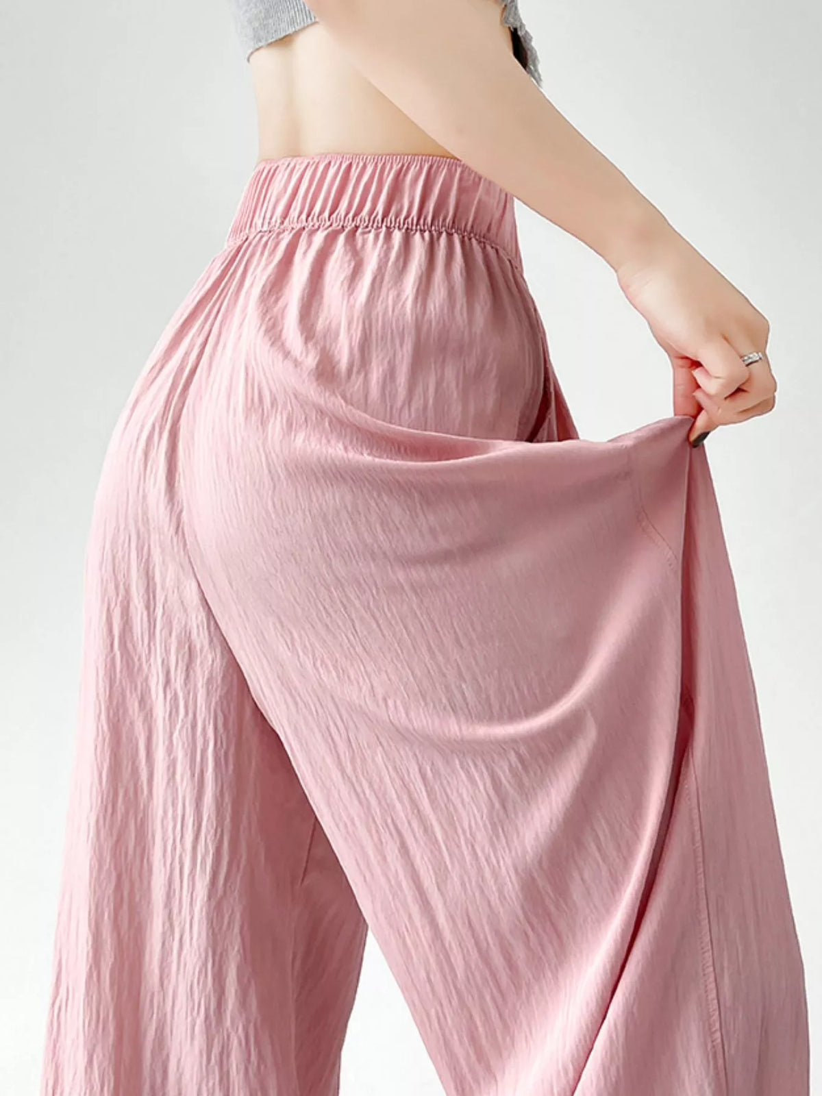 High-Waisted Loose Fit Wide-Leg Casual Pants