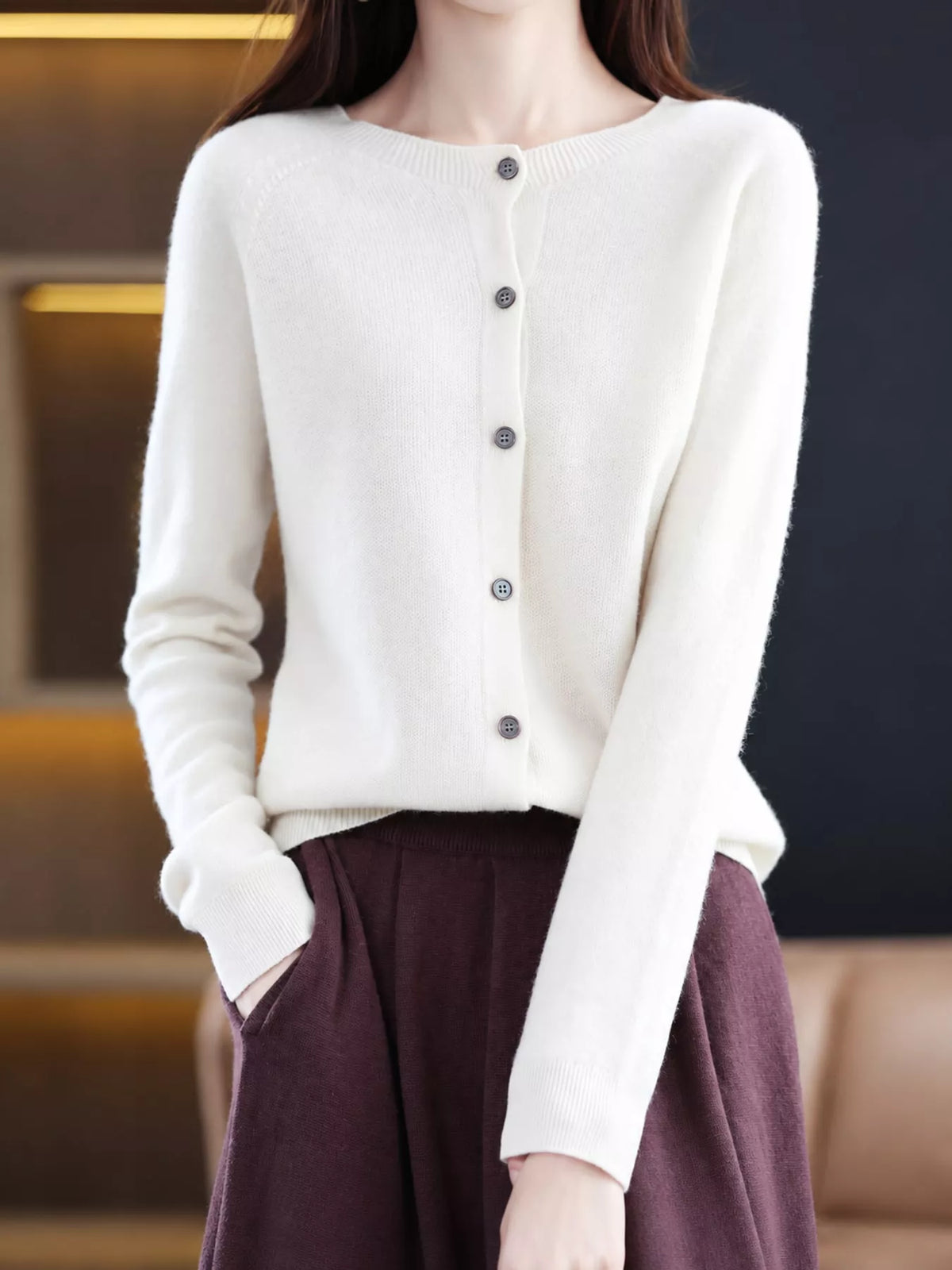 Button-Down Long Sleeve Cardigan